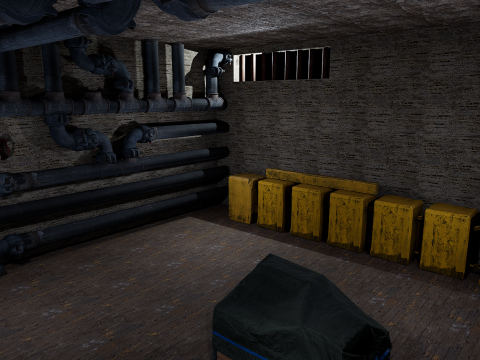 Rusty Dark Horror Basement Floor 3 Room 3D मॉडल
