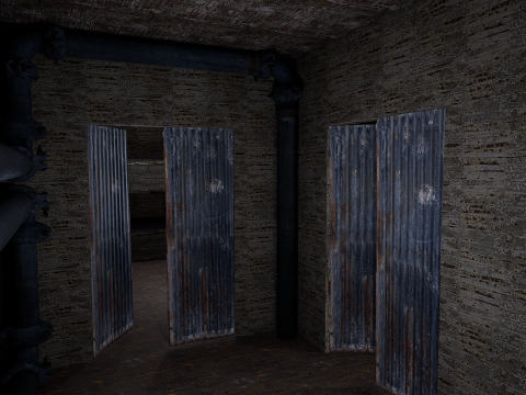 Rusty Dark Horror Basement Floor 3 Room 3D मॉडल