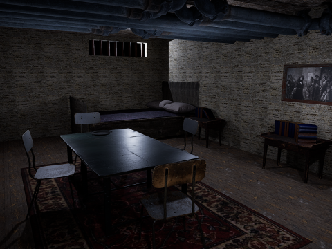 Rusty Dark Horror Basement Floor 3 Room 3D मॉडल