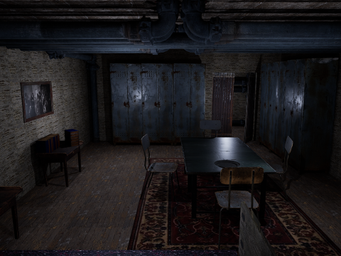 Rusty Dark Horror Basement Floor 3 Room 3D मॉडल
