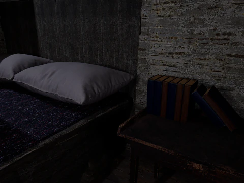 Rusty Dark Horror Basement Floor 3 Room 3D Model
