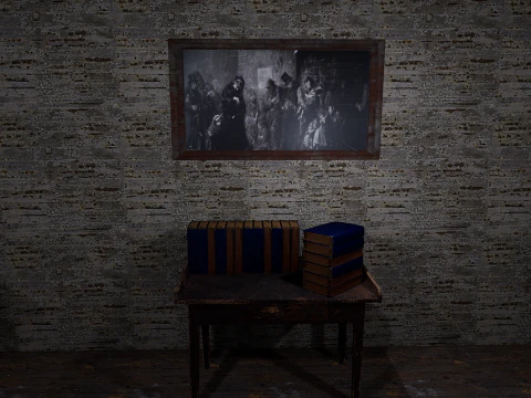 Rusty Dark Horror Basement Floor 3 Room 3D Model