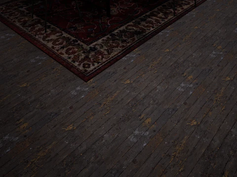 Rusty Dark Horror Basement Floor 3 Room 3D Model