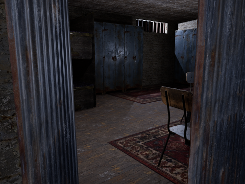 Rusty Dark Horror Basement Floor 3 Room 3D मॉडल