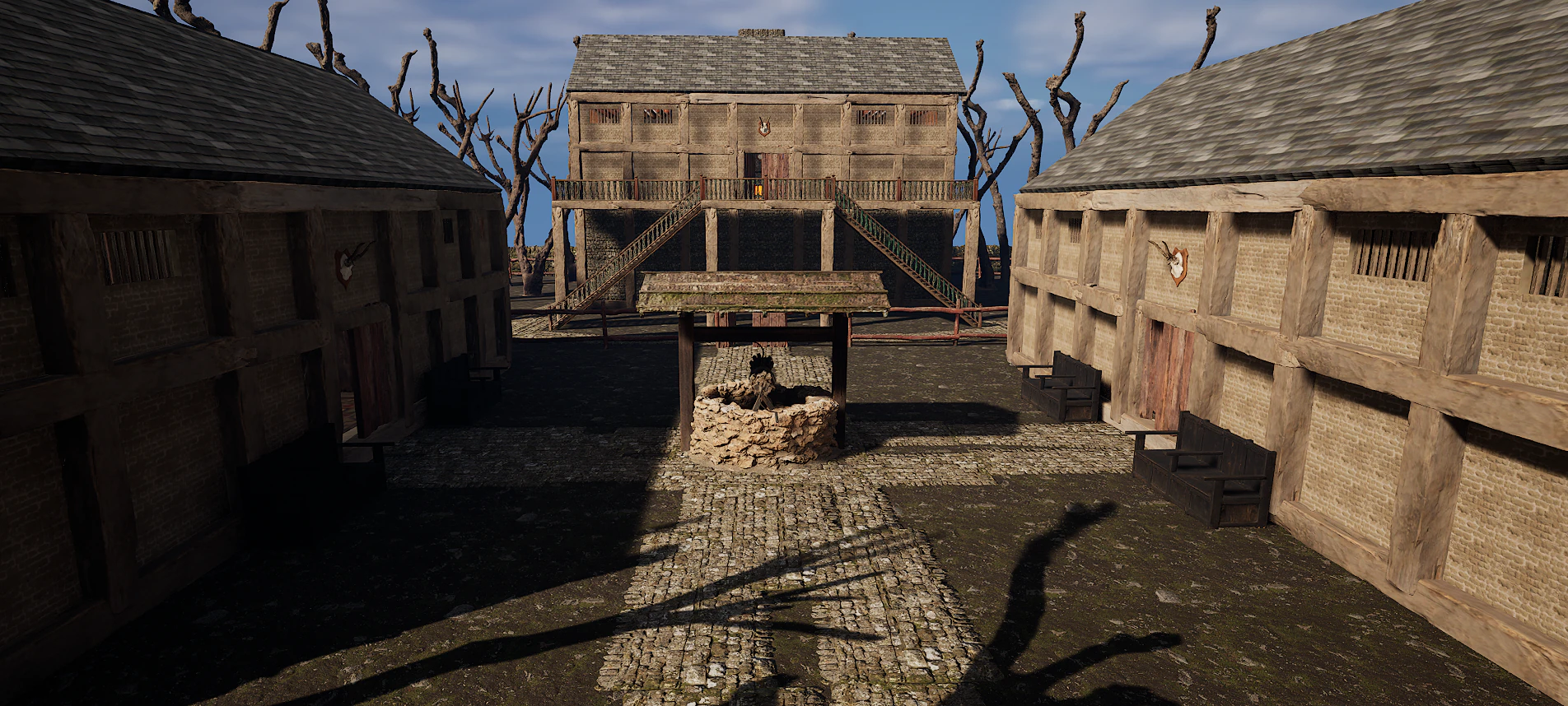 Village Environment Interior Exterior 3D Model .c4d .max .obj .3ds .fbx .stl .blend