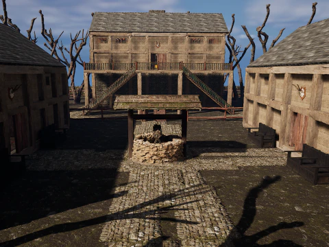 Dorpsomgeving Interieur Exterieur 3D Model