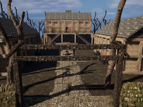 Village Environment Interior Exterior 3D Model