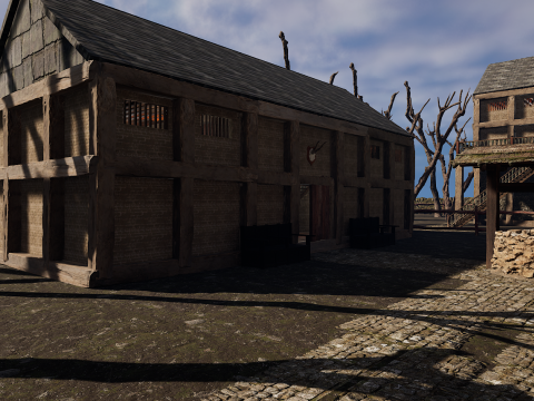 Village Environment Interior Exterior 3D Model