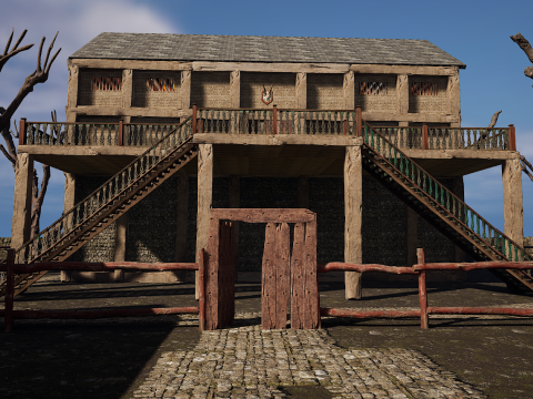 Village Environment Interior Exterior 3D Model