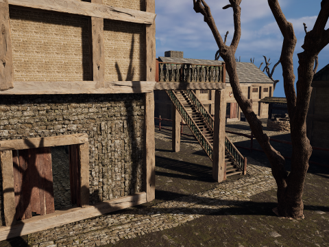 Village Environment Interior Exterior 3D Model