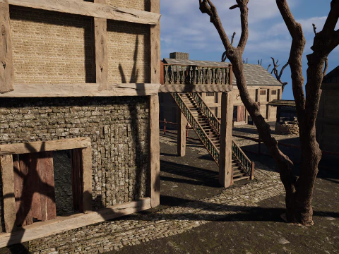 Village Environment Interior Exterior 3D Model
