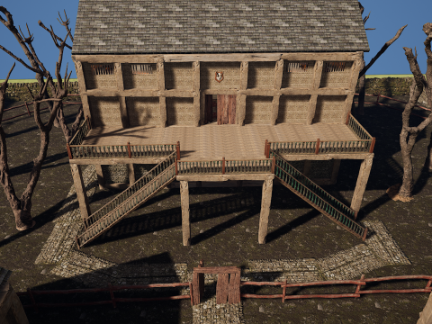 Village Environment Interior Exterior 3D Model