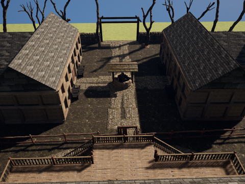 Village Environment Interior Exterior 3D Model