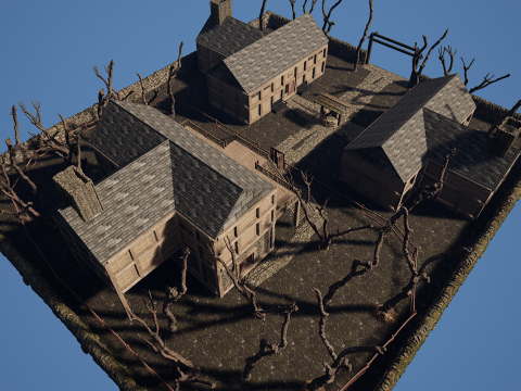 Village Environment Interior Exterior 3D Model