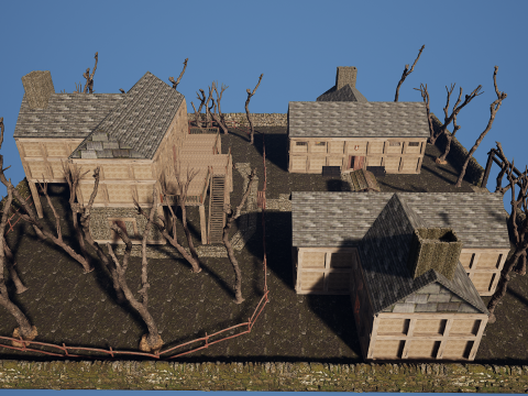Village Environment Interior Exterior 3D Model