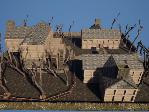 Village Environment Interior Exterior 3D Model
