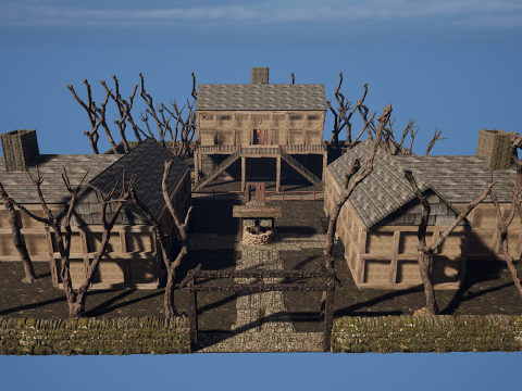 Village Environment Interior Exterior 3D Model