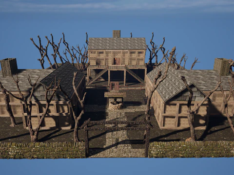 Village Environment Interior Exterior 3D Model