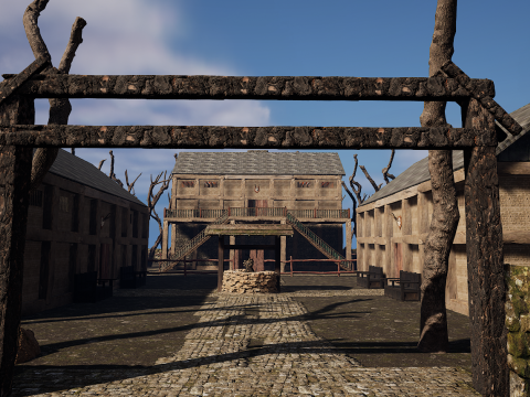Village Environment Interior Exterior 3D Model