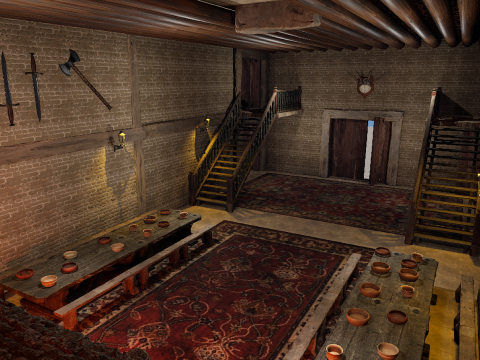Village Environment Interior Exterior 3D Model