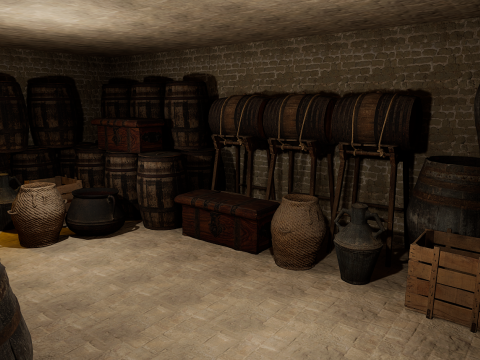 Village Environment Interior Exterior 3D Model