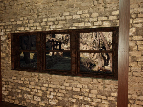 Mountain Surrounded Village Environment 3D Model