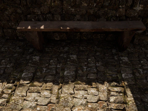 Mountain Surrounded Village Environment 3D Model