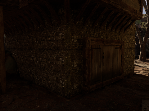 Rustic Medieval Cliffside House Model 3D