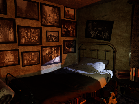 Victorian Nostalgia A Cozy Vintage Room Timeless Elegance 3D Model