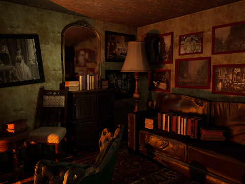 Victorian Nostalgia A Cozy Vintage Room Timeless Elegance 3D Model