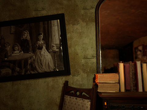 Victorian Nostalgia A Cozy Vintage Room Timeless Elegance 3D Model