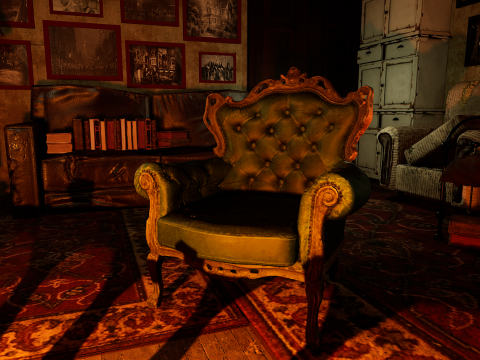 Victorian Nostalgia A Cozy Vintage Room Timeless Elegance 3D Model