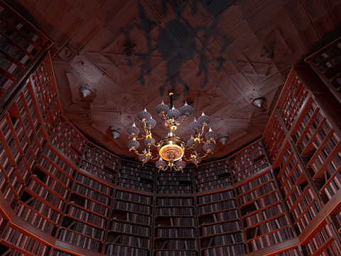 Unique Style Gothic and Victorian Library and Athenaeum 3Dモデル