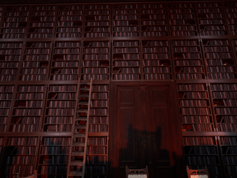 Unique Style Gothic and Victorian Library and Athenaeum 3Dモデル