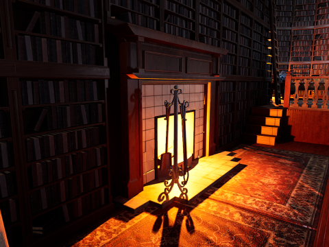 Unique Style Gothic and Victorian Library and Athenaeum 3Dモデル