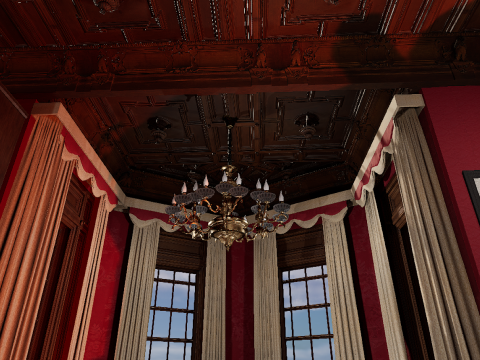 Vintage Victorian Castle Cozy Bedroom Modèle 3D