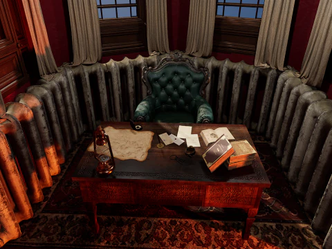 Quarto aconchegante do castelo vitoriano vintage Modelo 3D