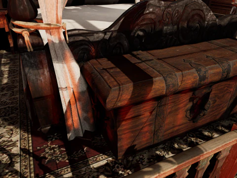 Quarto aconchegante do castelo vitoriano vintage Modelo 3D