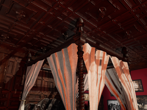 Vintage Victorian Castle Cozy Bedroom Modèle 3D