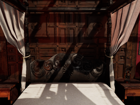 Vintage Victorian Castle Cozy Bedroom Modèle 3D