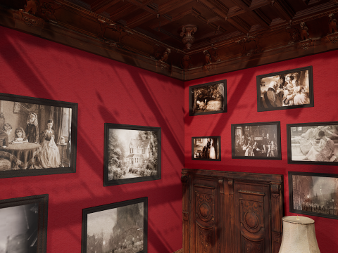 Vintage Victorian Castle Cozy Bedroom Modèle 3D