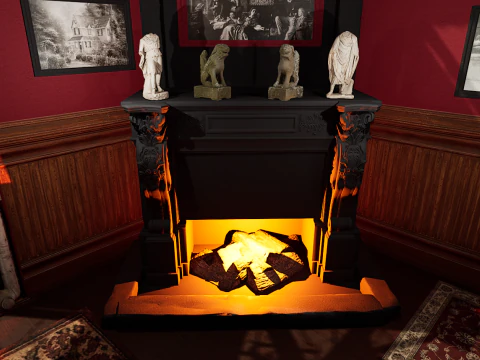 Quarto aconchegante do castelo vitoriano vintage Modelo 3D