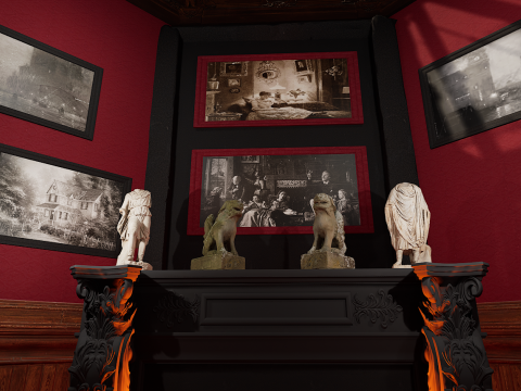 Vintage Victorian Castle Cozy Bedroom Modèle 3D