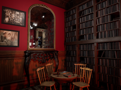 Vintage Victorian Castle Cozy Bedroom Modèle 3D