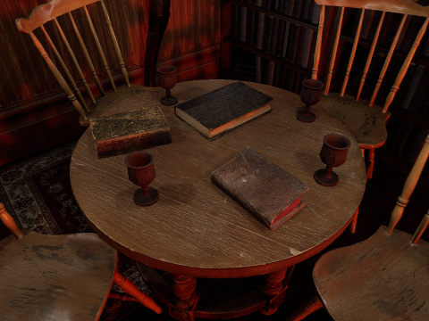 Vintage Victorian Castle Cozy Bedroom Modèle 3D