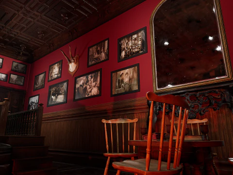 Quarto aconchegante do castelo vitoriano vintage Modelo 3D