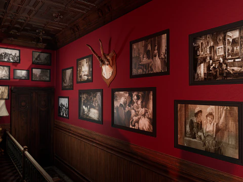 Quarto aconchegante do castelo vitoriano vintage Modelo 3D