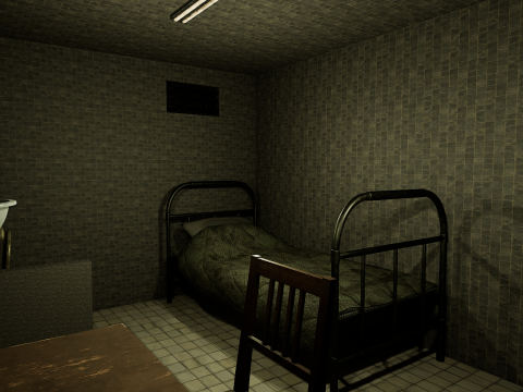 The Darkcell Prison Silent Wards 24 Cell 2 Storey Facility Modelo 3D