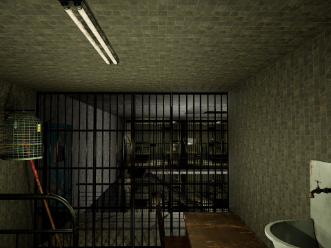 The Darkcell Prison Silent Wards 24 Cell 2 Storey Facility Modelo 3D