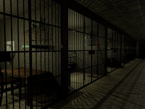 The Darkcell Prison Silent Wards 24 Cell 2 Storey Facility Modelo 3D